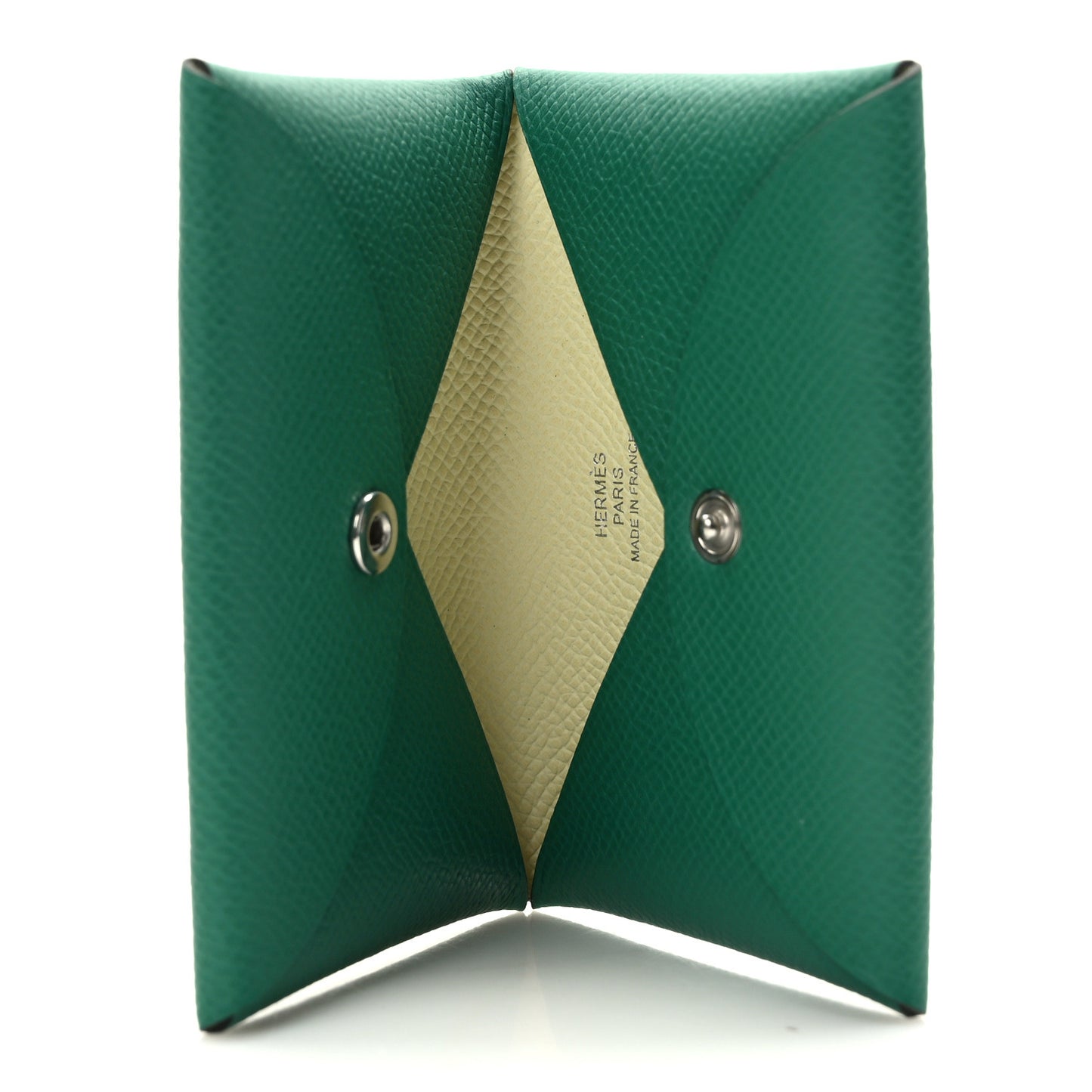 Epsom Verso Calvi Duo Card Case Vert Vertigo Jaune Milton
