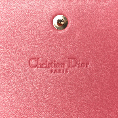 Christian Dior Patent Cannage Lady Dior Rendezvous Wallet On Chain Dusky Pink 5 of 10