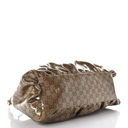 Gucci Crystal Monogram Large D Gold Hobo Gold 4 of 18