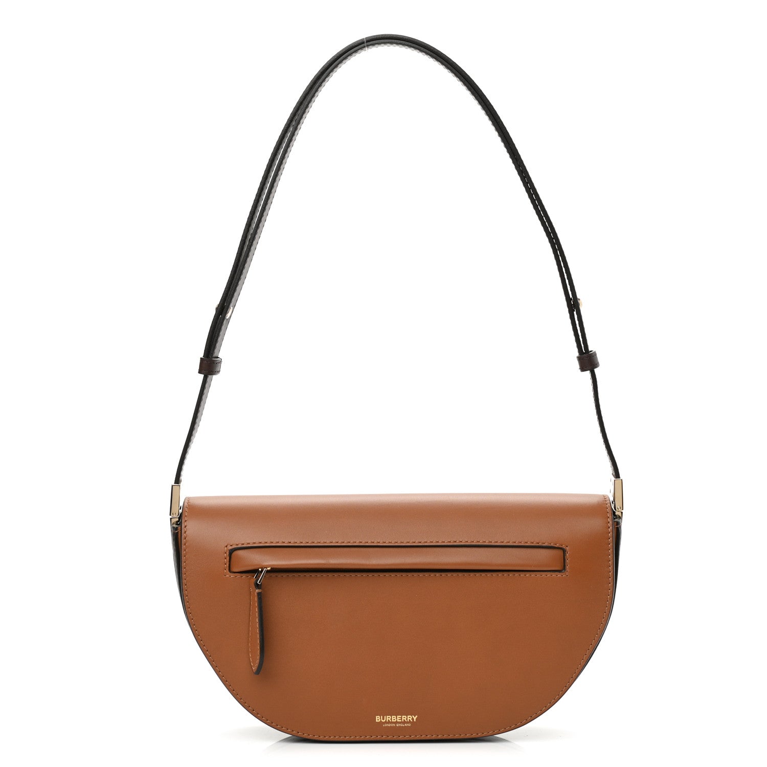 Burberry Calfskin Small Two-Tone Olympia Shoulder Bag Warm Tan 1 of 10