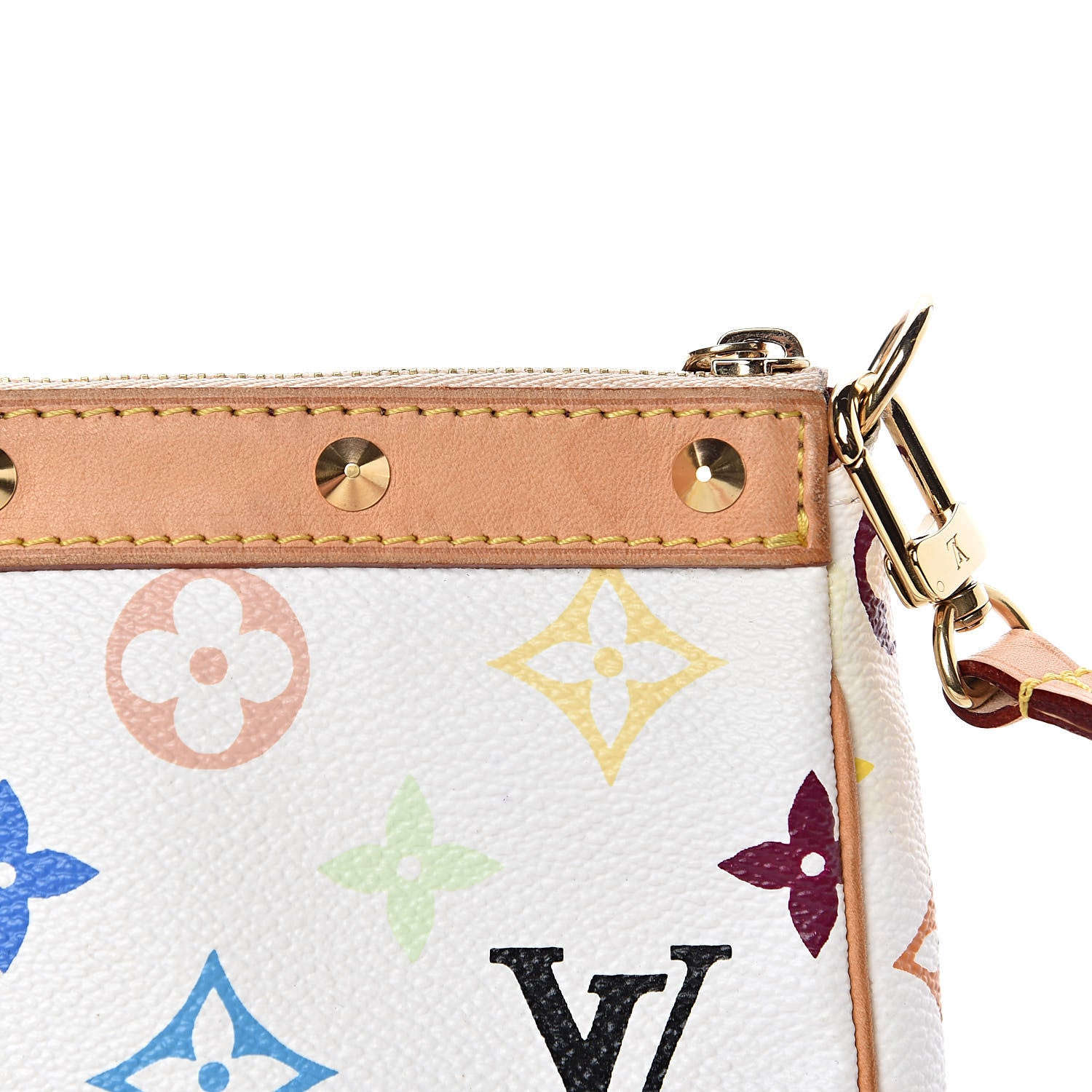 Louis Vuitton Monogram Multicolor Pochette Accessories White 10 of 11