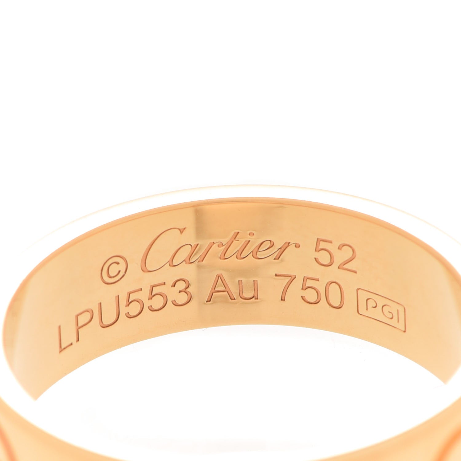 Cartier 18K Yellow Gold 5.5mm LOVE Ring 52 6 4 of 5