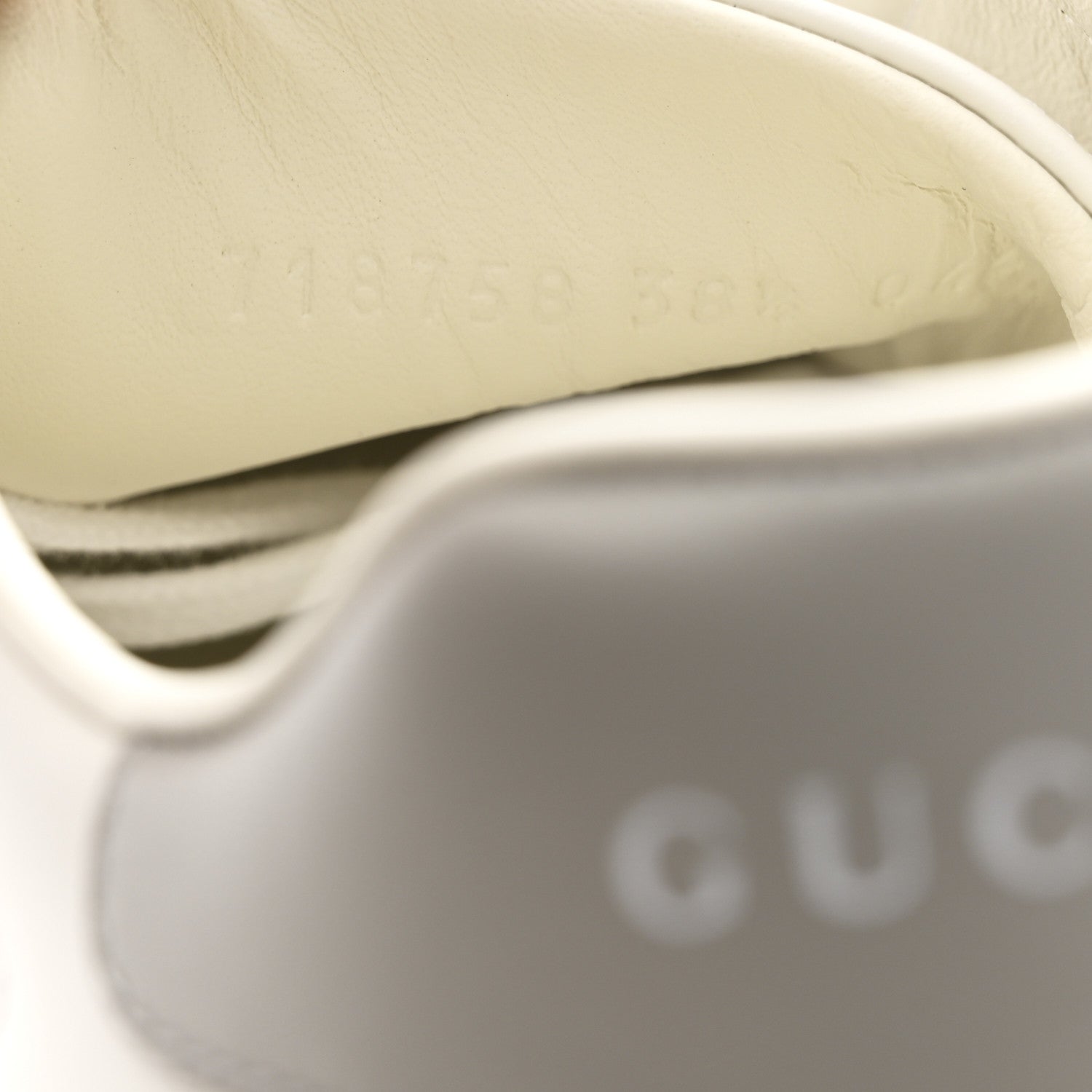 Gucci Calfskin Interlocking G Perforated Womens Ace Sneakers 38.5 White Grey Sky 9 of 10
