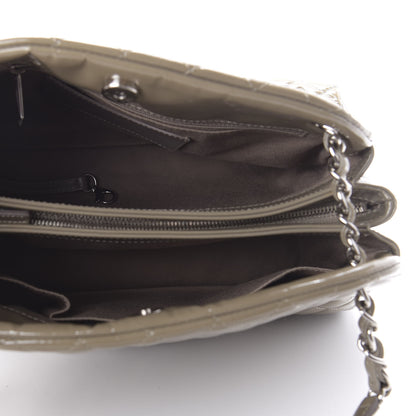 Chanel Patent Quilted Large Just Mademoiselle Bowling Bag Gris Fonce 5 of 10