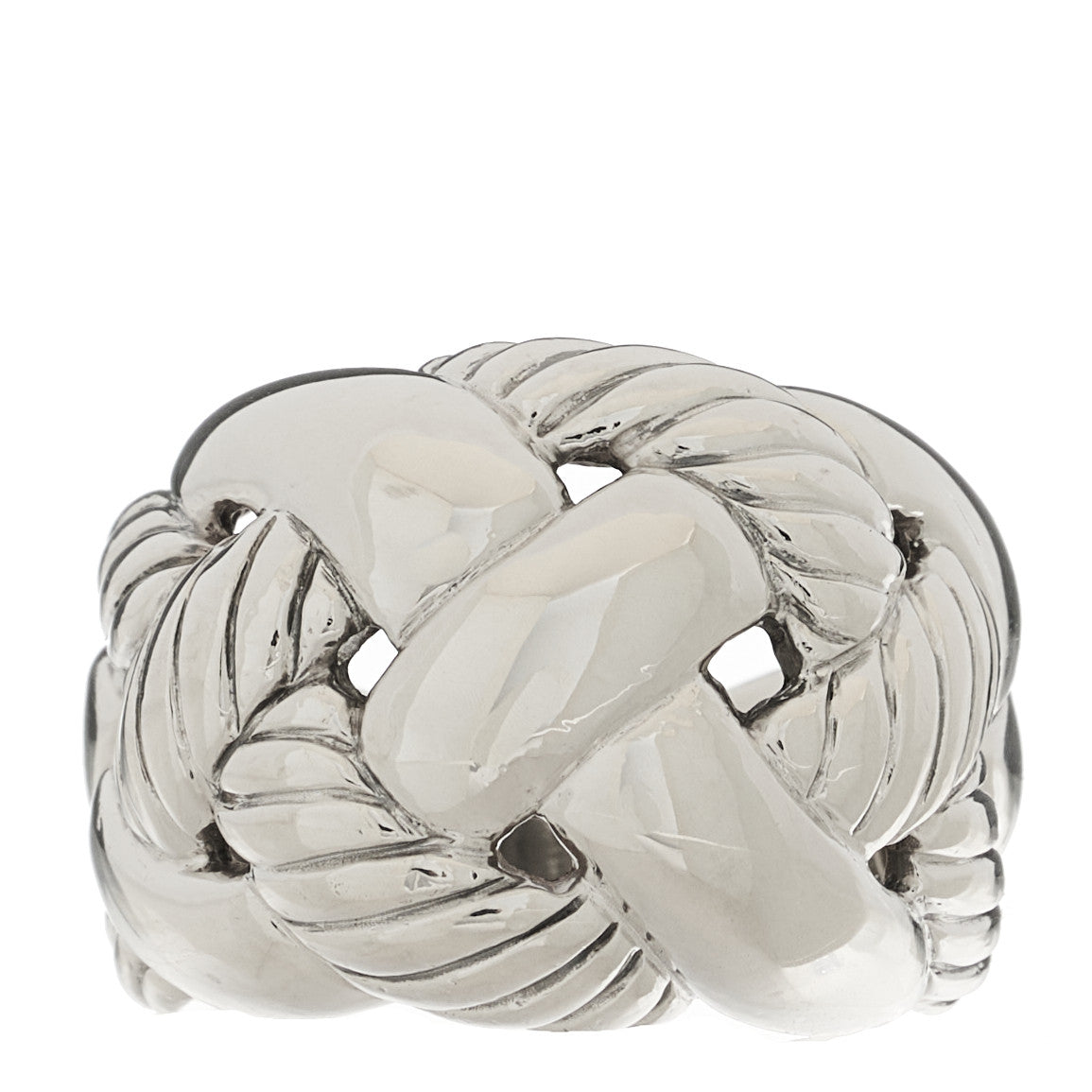 Sterling Silver Braided Cable Dome Ring 54 7