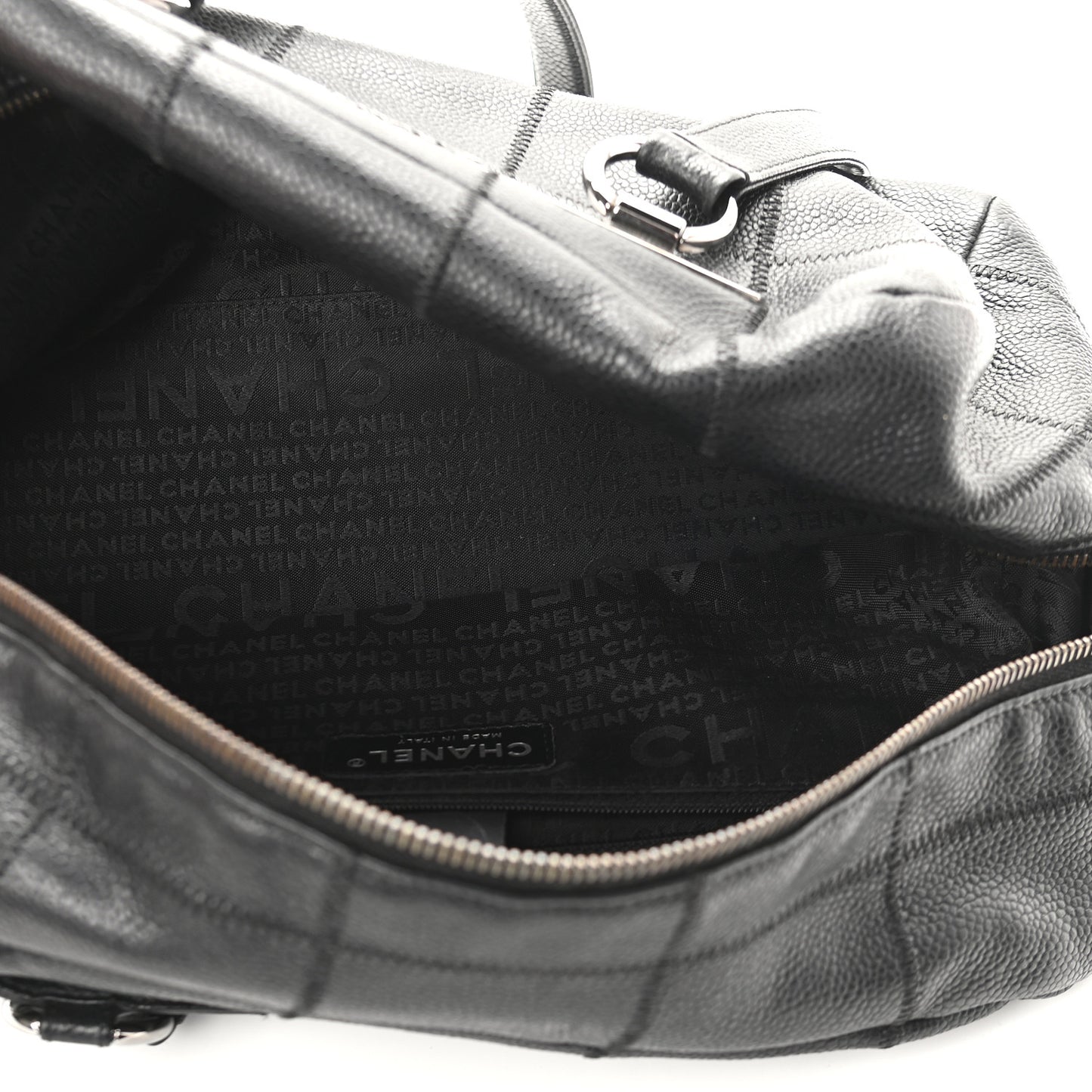 Caviar Square Stitched Tote Black