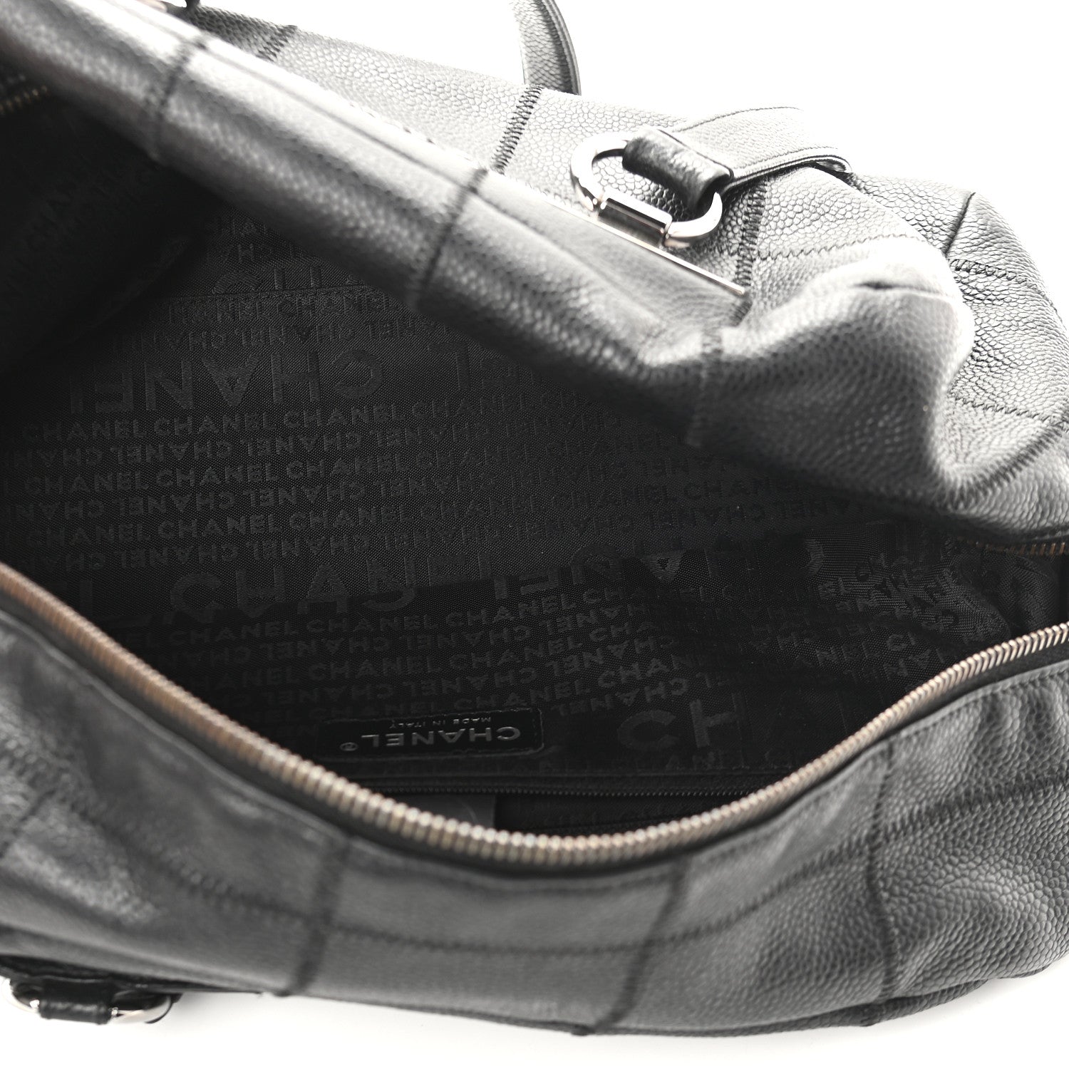 Chanel Caviar Square Stitched Tote Black 4 of 8