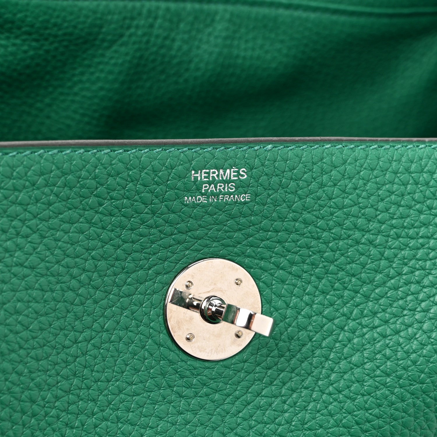 Hermes Taurillon Clemence Lindy 30 Vert Vertigo 6 of 10