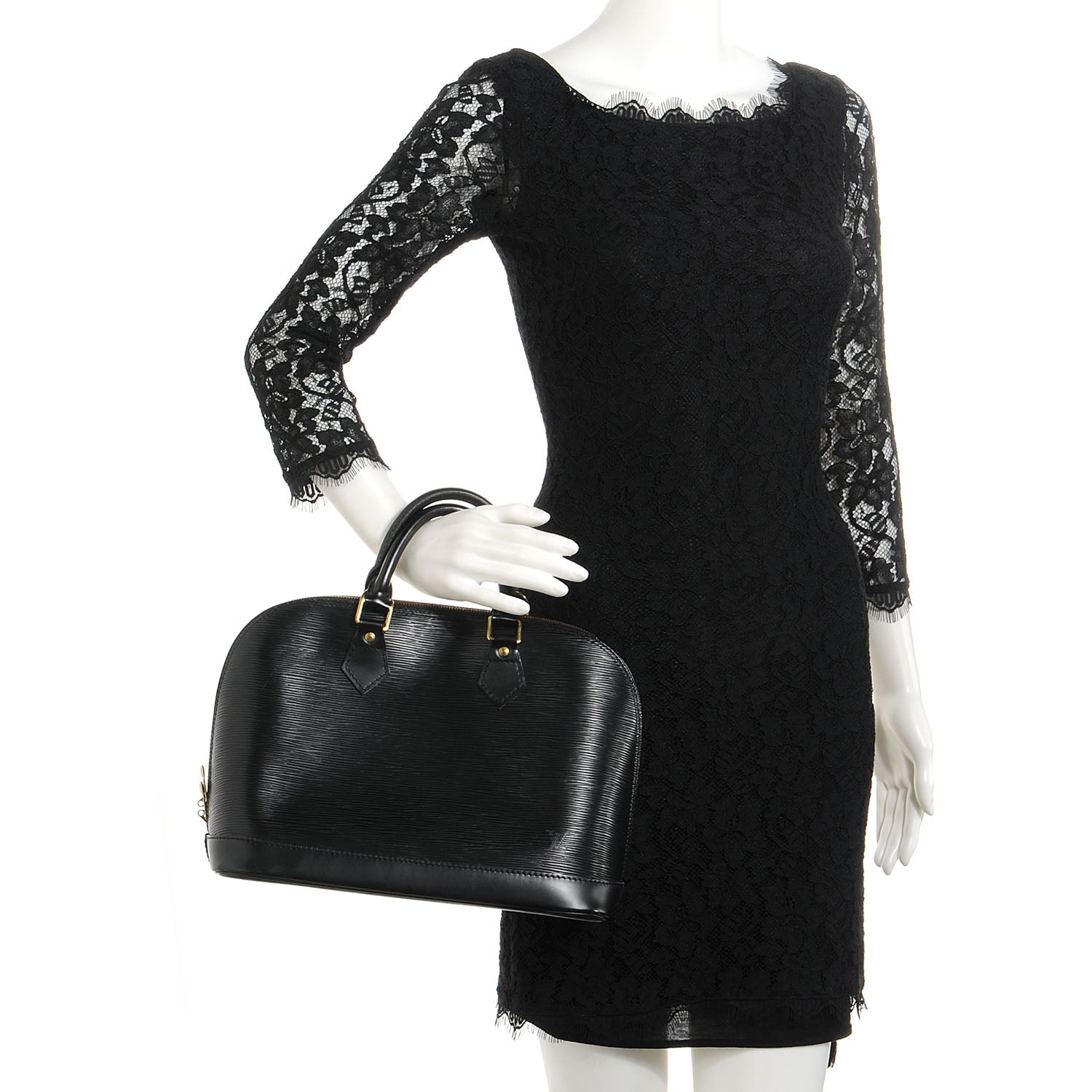 Louis Vuitton Epi Alma PM Black 2 of 7