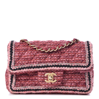 Chanel Crochet Embroidered Mini Rectangular Flap Red 1 of 11