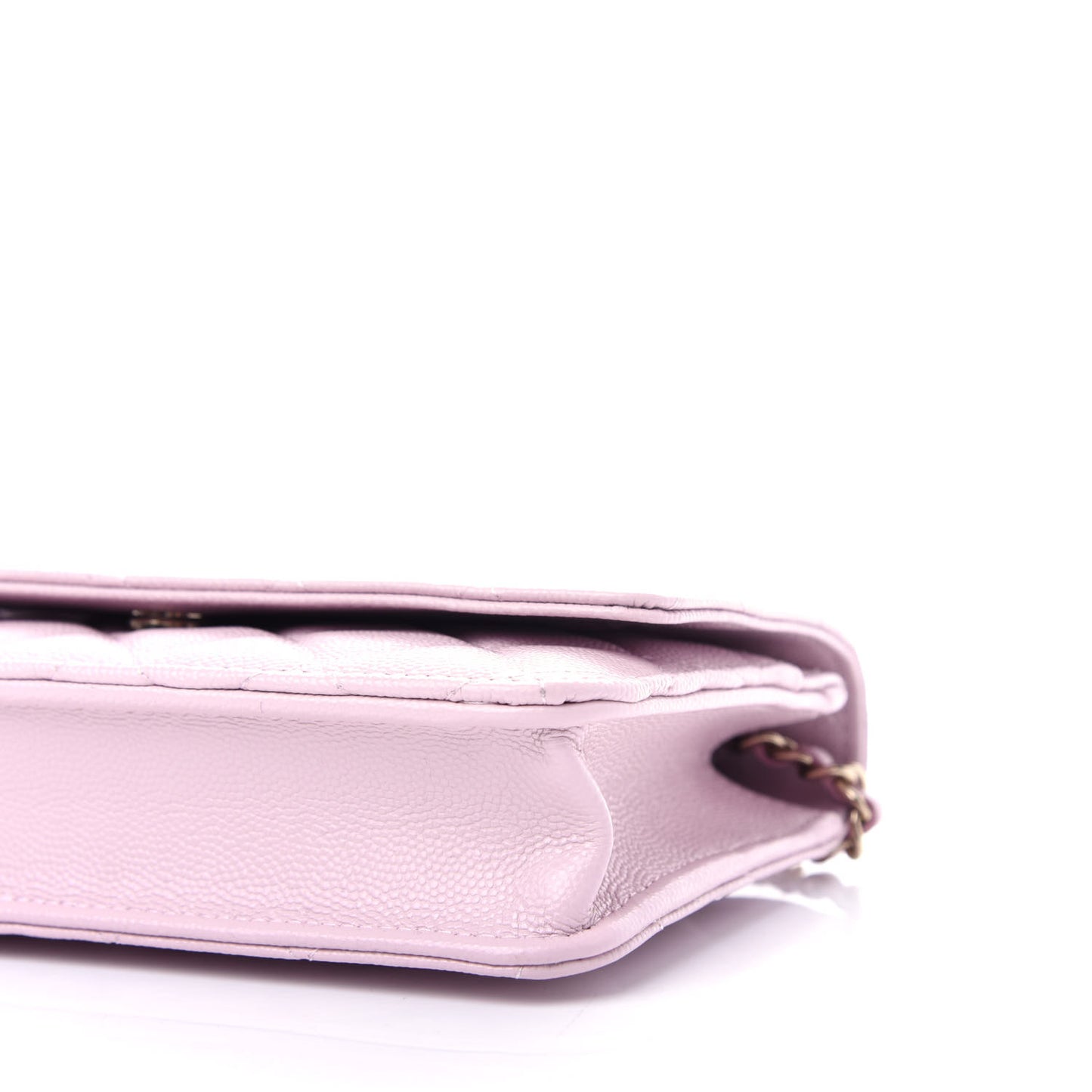 Caviar Quilted Wallet On Chain WOC Light Pink