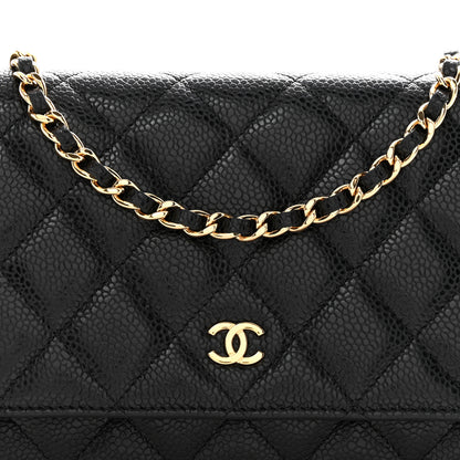 Chanel Caviar Quilted Wallet On Chain WOC Black 9 of 13