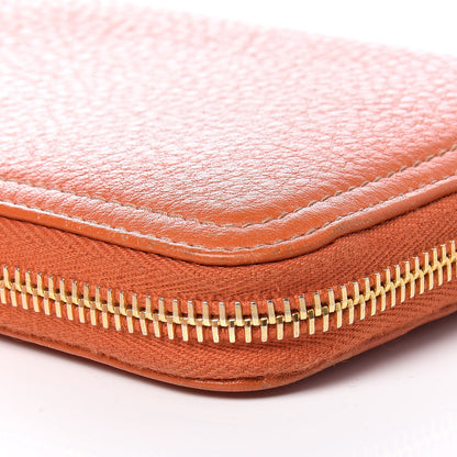 Prada Vitello Daino Zip Around Wallet Papaya 11 of 12