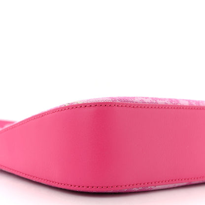 MCM Vintage Jacquard Monogram Mini Aren Shoulder Bag Pink 9 of 10