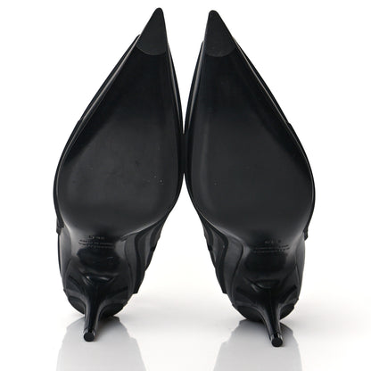Balenciaga Silicone Calfskin Pointed 80mm Pumps 38.5 Black 5 of 9