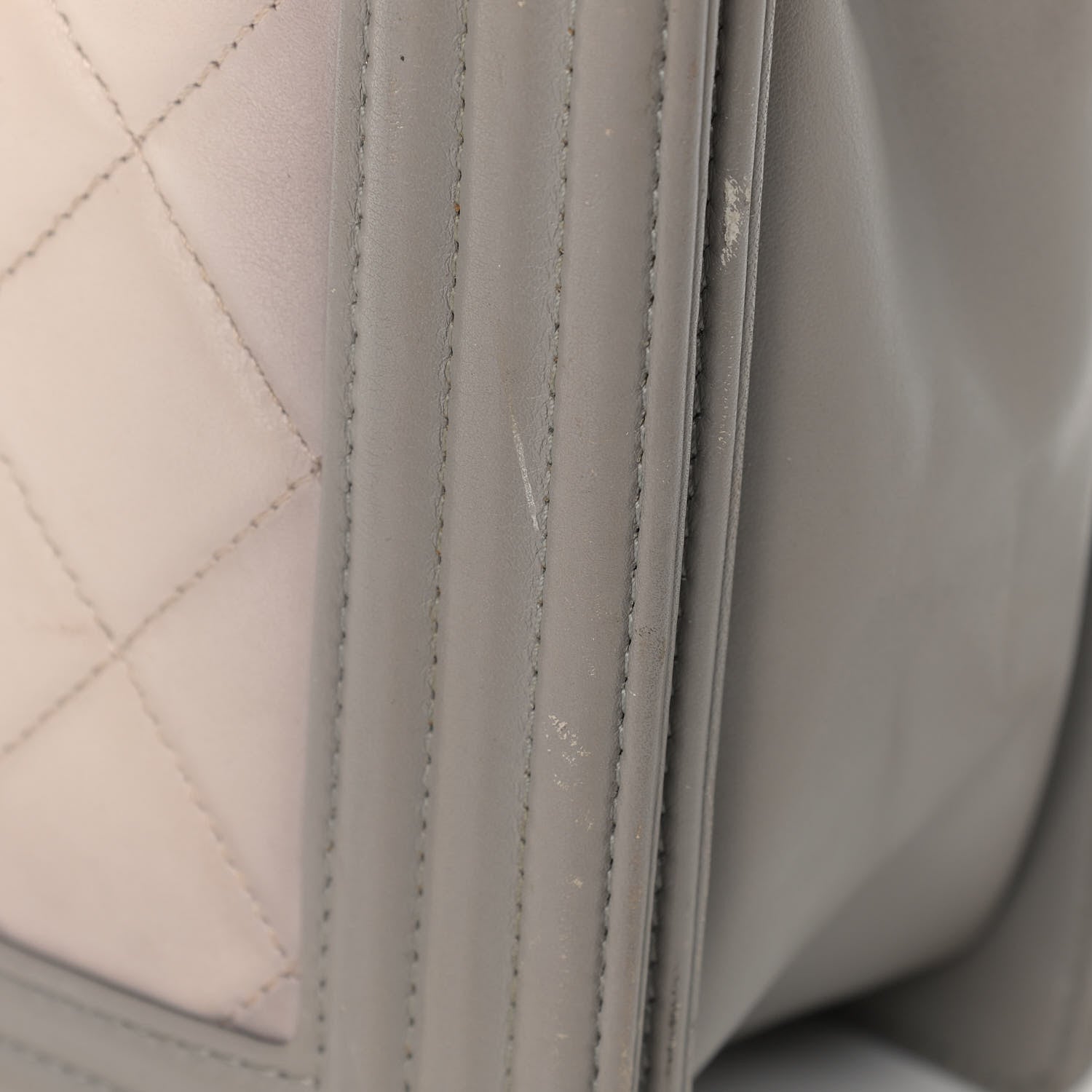 Chanel Calfskin Ombre Quilted Large Boy Flap Grey Beige 19 of 21