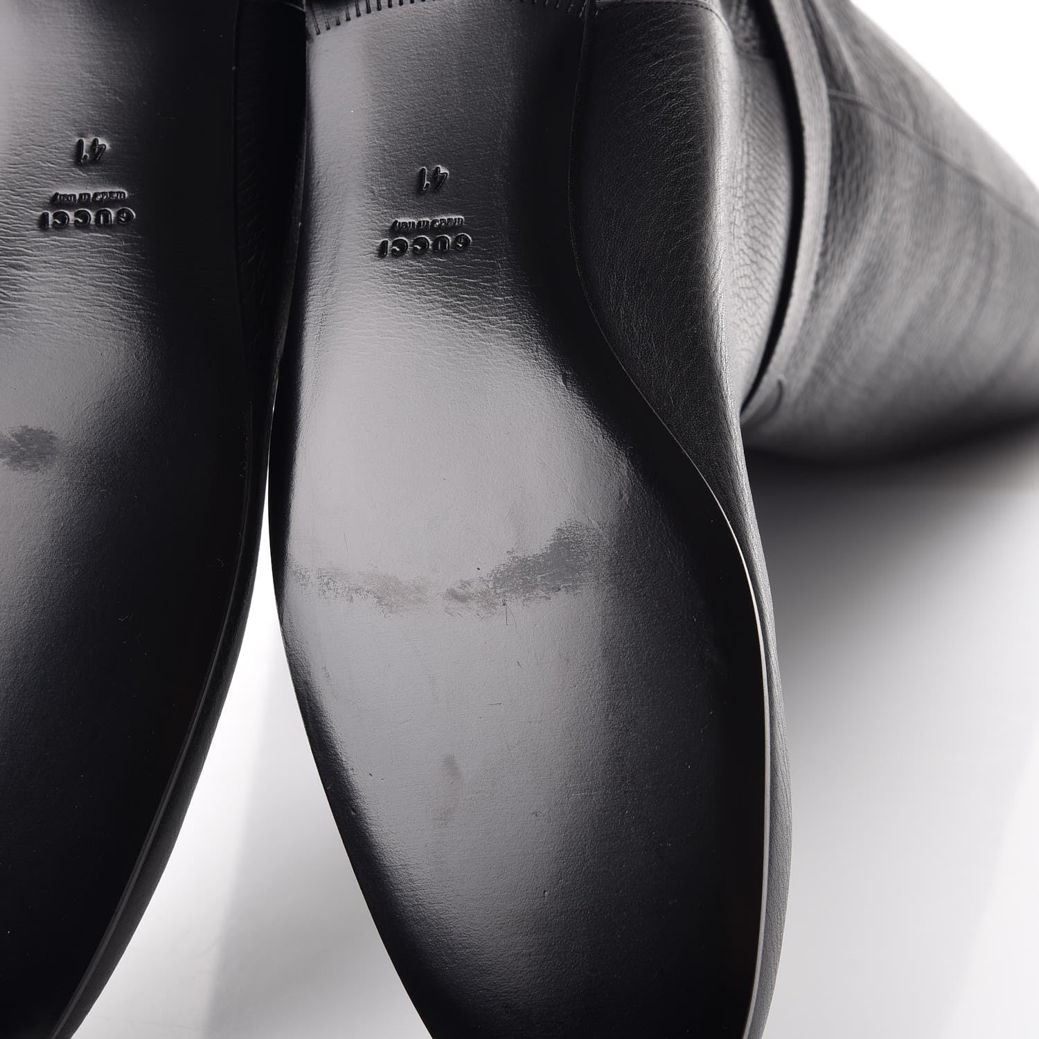 Gucci Calfskin Interlocking G Sachalin Riding Boots 41 Black 8 of 10