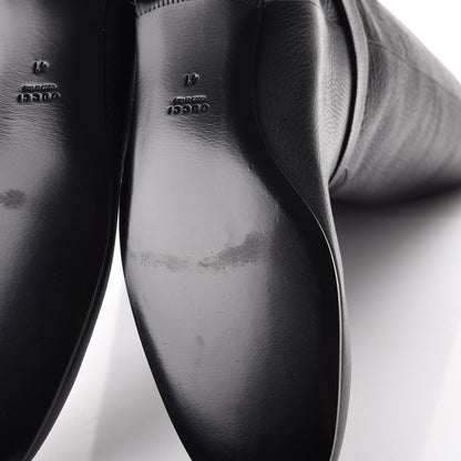 Gucci Calfskin Interlocking G Sachalin Riding Boots 41 Black 8 of 10
