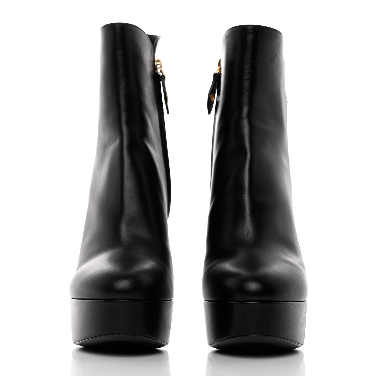 Louis Vuitton Calfskin Monogram Afterglow Platform Ankle Boots 39 Black 2 of 14