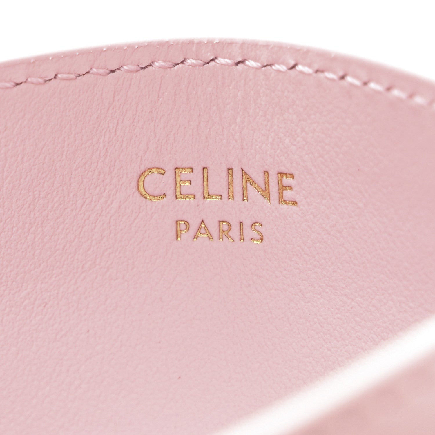Celine Shiny Calfskin Triomphe Card Holder Petal 1787126