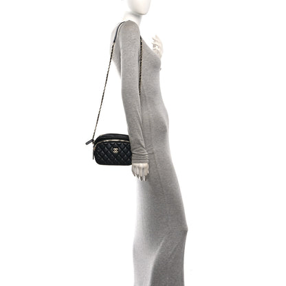 Chanel Calfskin Quilted Day Trips Camera Case Black 2 of 10