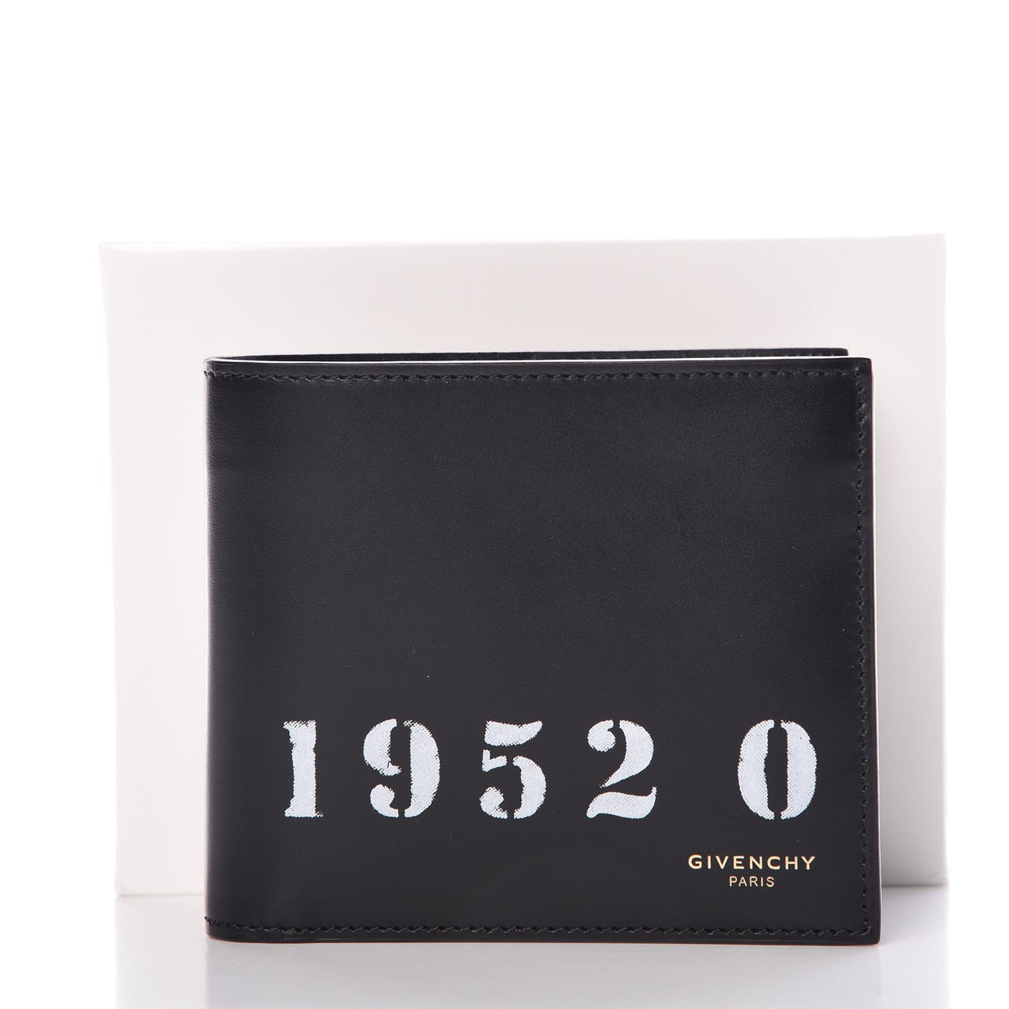 Calfskin 1952 0 Printed Bi-Fold Wallet Black