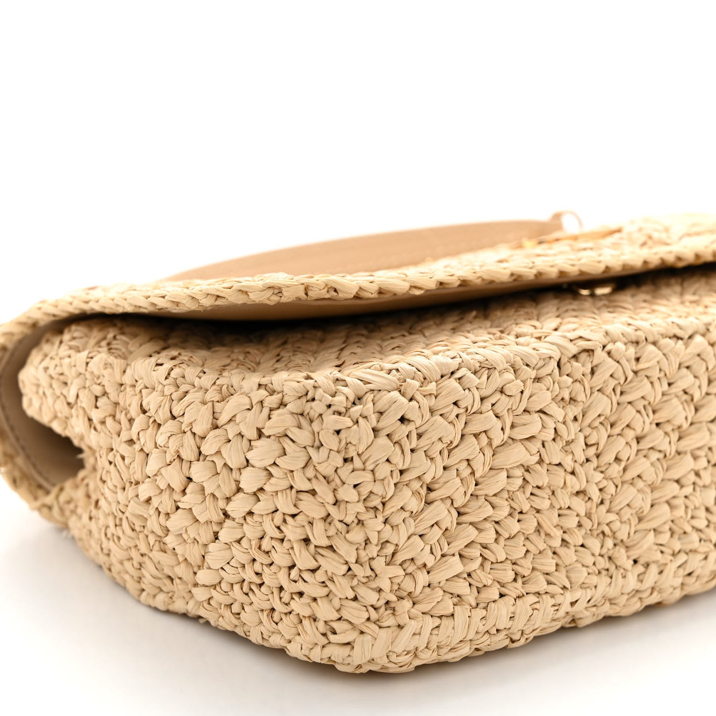 Raffia Monogram Medium Jamie Natural Avorio