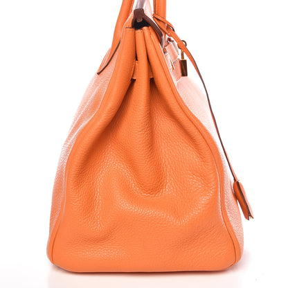 Hermes Taurillon Clemence Birkin 35 Orange 32 of 41