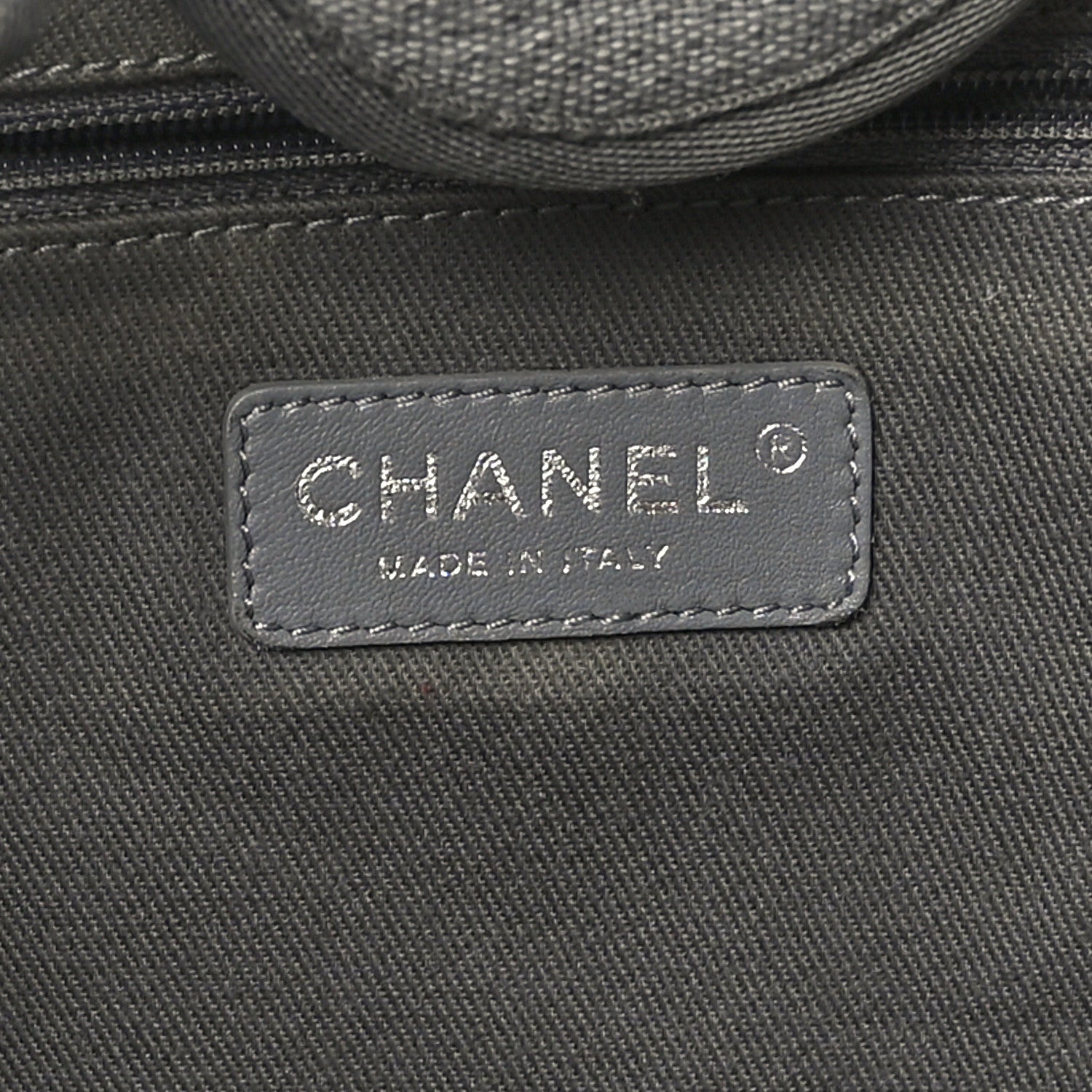 Chanel Canvas Extra Large Deauville Tote Grey 6 of 9
