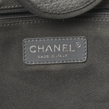 Chanel Canvas Extra Large Deauville Tote Grey 6 of 9
