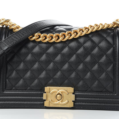 Chanel Caviar Quilted Medium Boy Flap Black 9 of 9