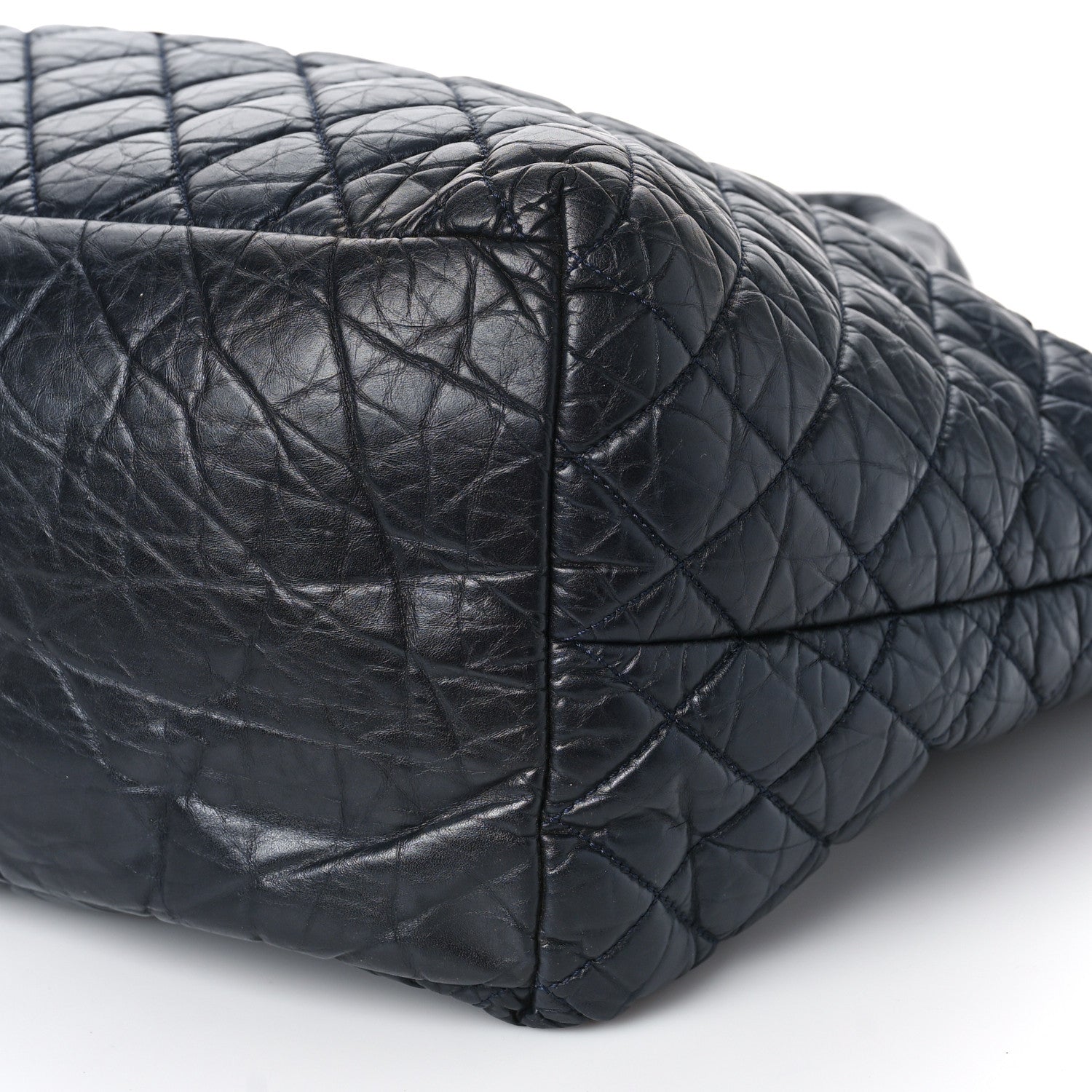 Chanel Lambskin Quilted Large Coco Cocoon Tote Navy 9 of 10