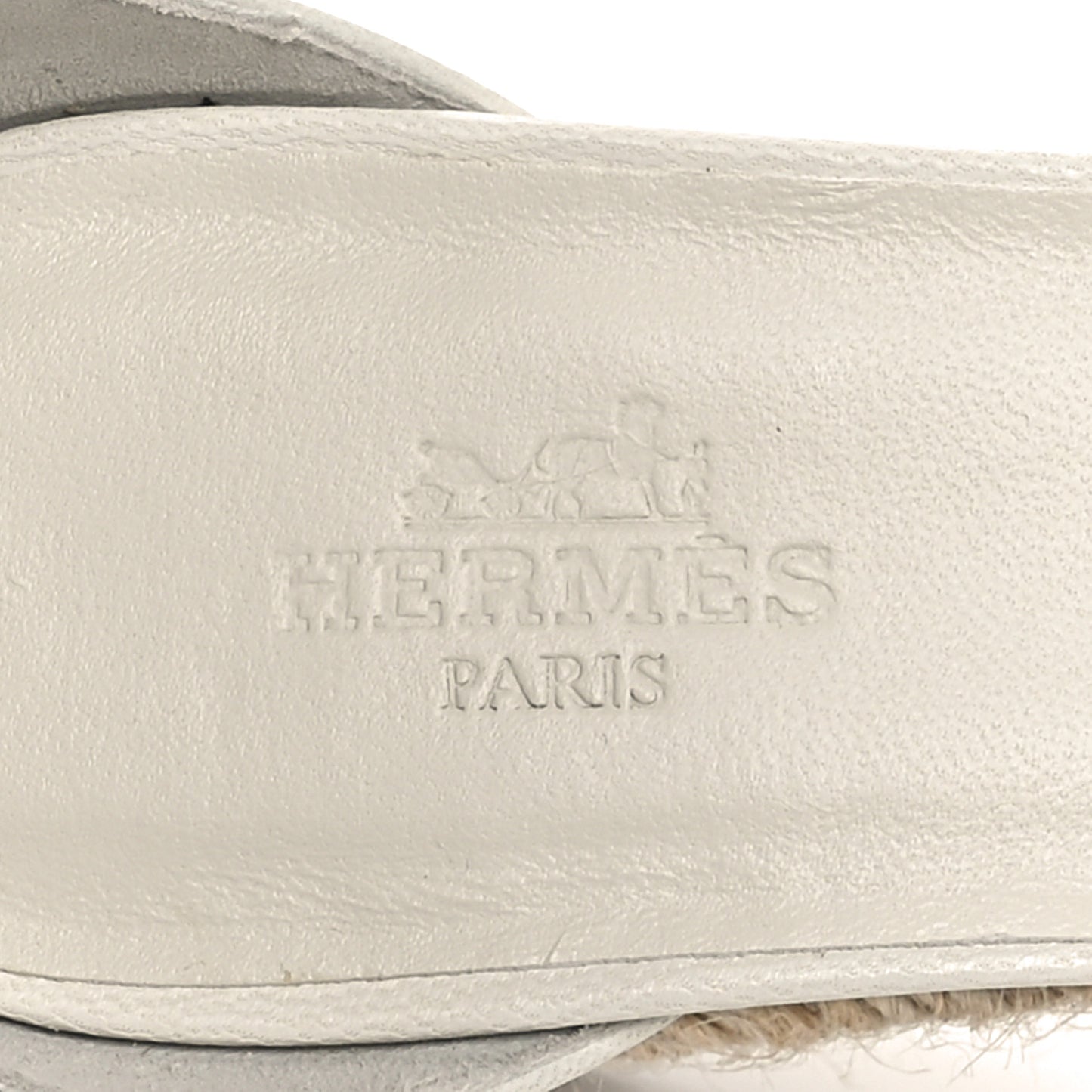 Goatskin Elda Espadrille Wedge Sandals 36 White