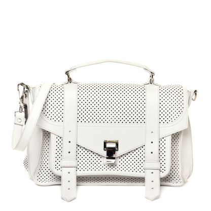Proenza Schouler Lambskin Perforated Tiny Optic White 1 of 10