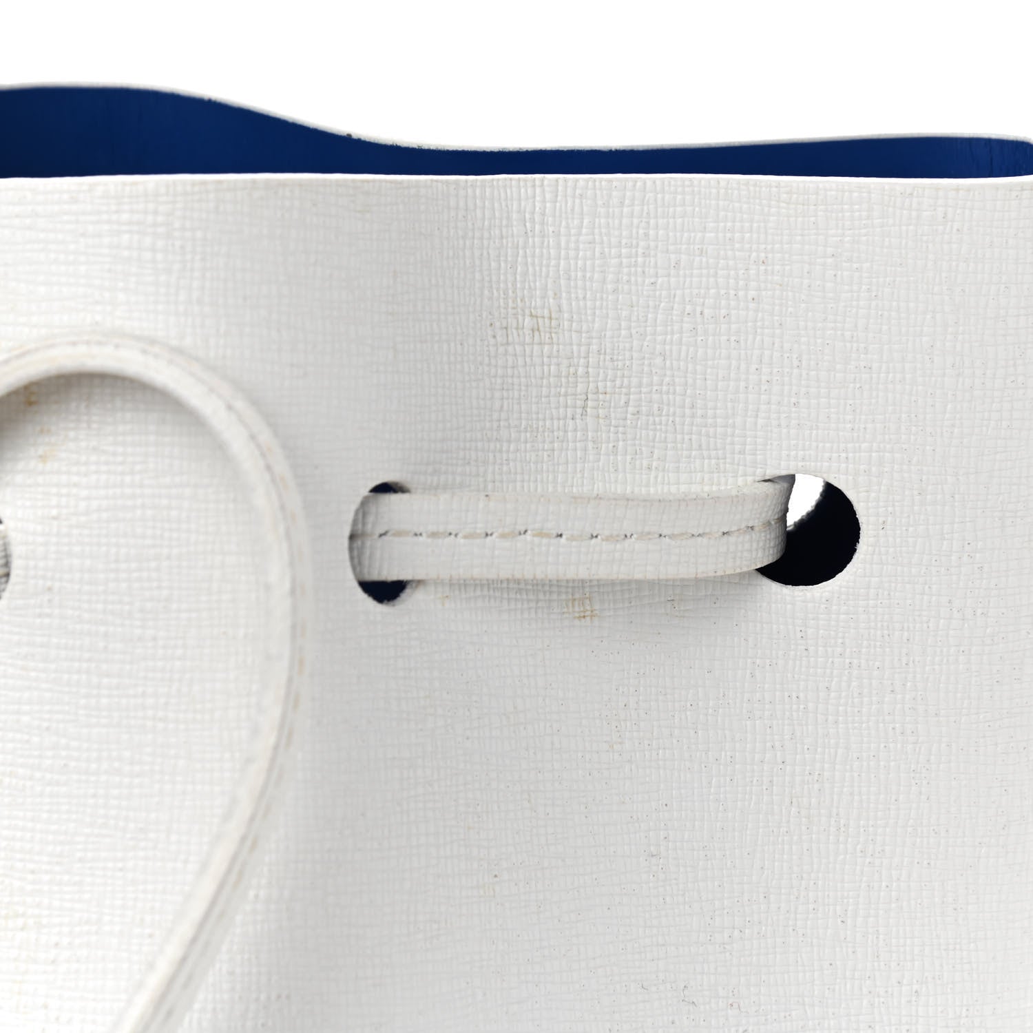 Mansur Gavriel Saffiano Mini Bucket Bag White Royal 11 of 11