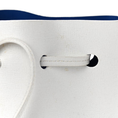 Mansur Gavriel Saffiano Mini Bucket Bag White Royal 11 of 11