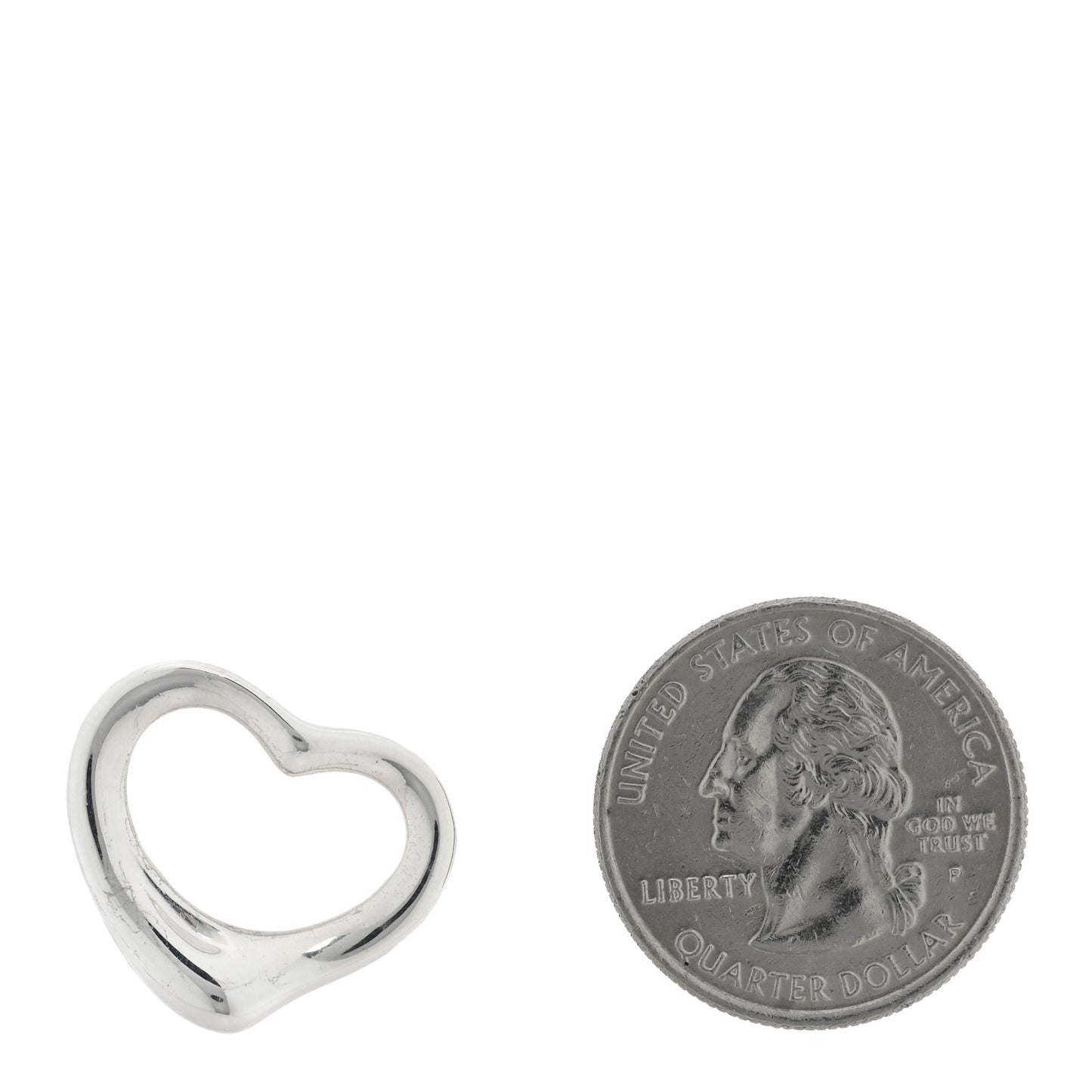 Sterling Silver 22mm Elsa Peretti Open Heart Pendant