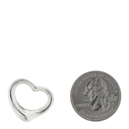 Tiffany Sterling Silver 22mm Elsa Peretti Open Heart Pendant 2 of 3