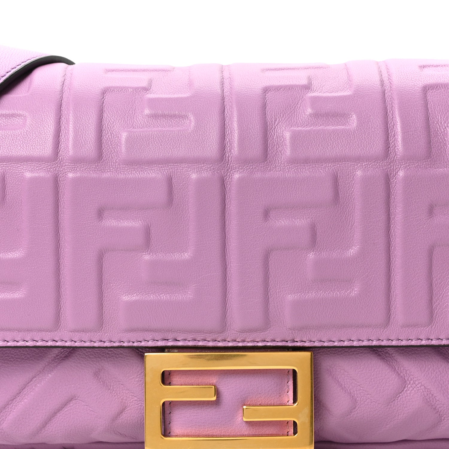 Fendi Nappa FF 1974 Embossed Baguette Agapanto 8 of 11