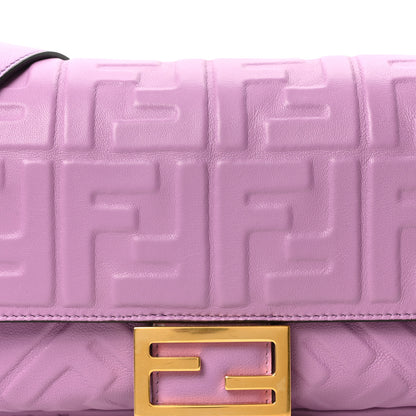 Fendi Nappa FF 1974 Embossed Baguette Agapanto 8 of 11