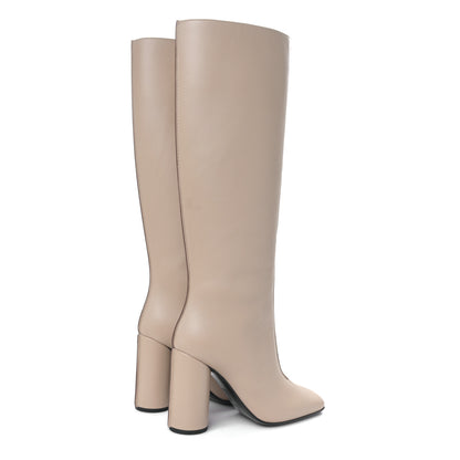 Hermes Calfskin Dressage Boots 38 Beige Argile 4 of 8