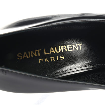 Saint Laurent Patent Calfskin Teddy High Vamp 105 Pumps 36 Black 7 of 11