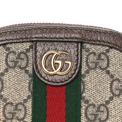 Gucci GG Supreme Monogram Web Ophidia Dome Key Pouch Beige New Acero 8 of 11