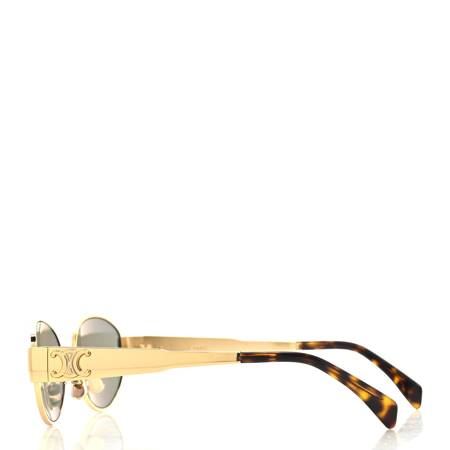 Metal Triomphe 01 Sunglasses CL40235U Gold Green
