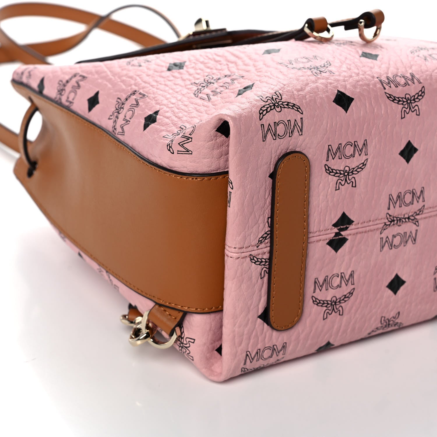 MCM Visetos Small Essential Backpack Soft Pink 8 of 12