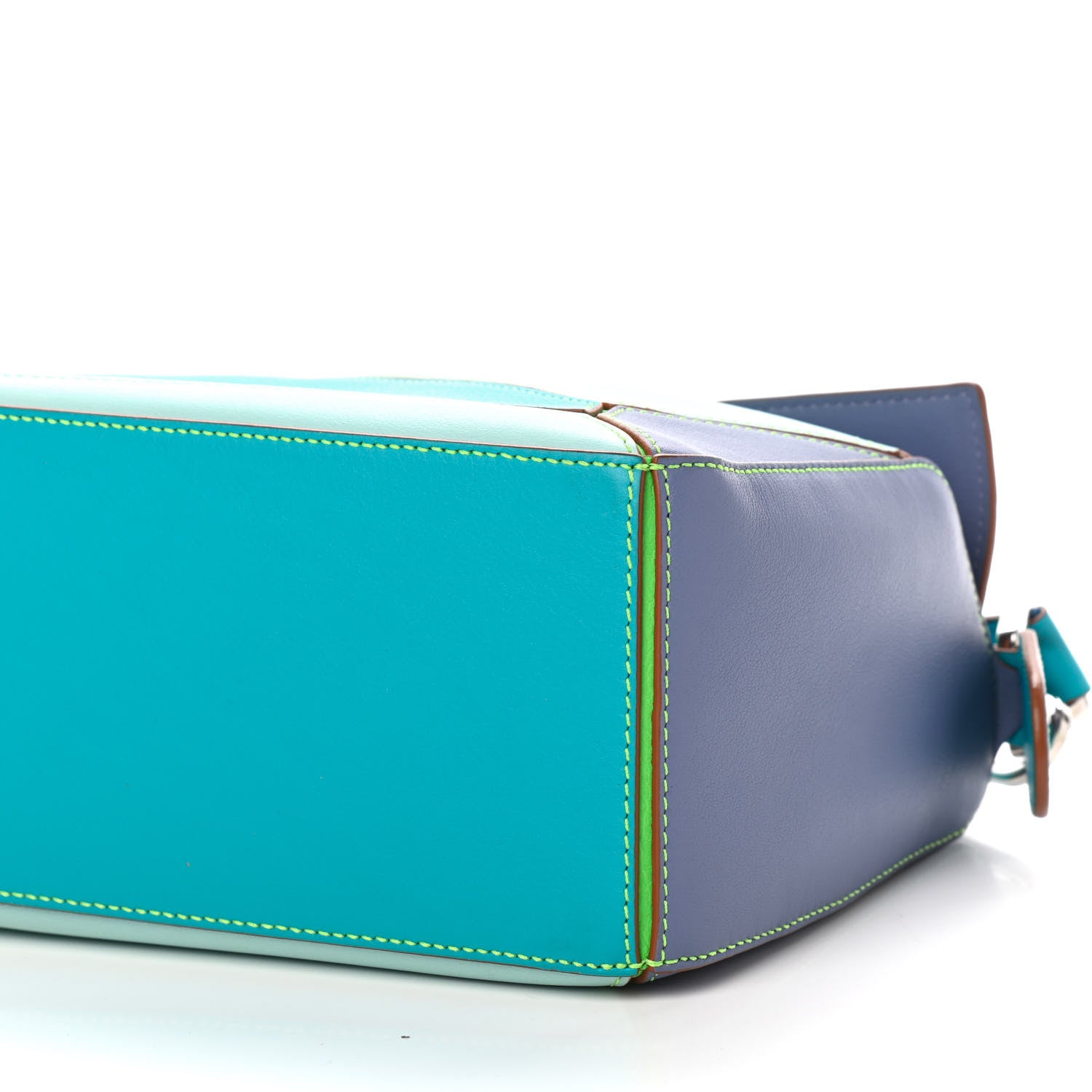 Loewe Calfskin Small Puzzle Bag Lagoon Blue Blueberry 8 of 8