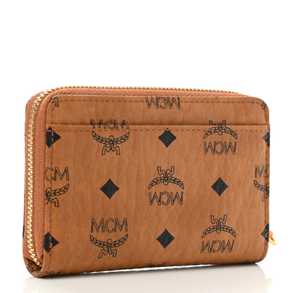 MCM X LOONEY TOONS Visetos Tweety X-Mini Zip Around Wallet Cognac 3 of 8