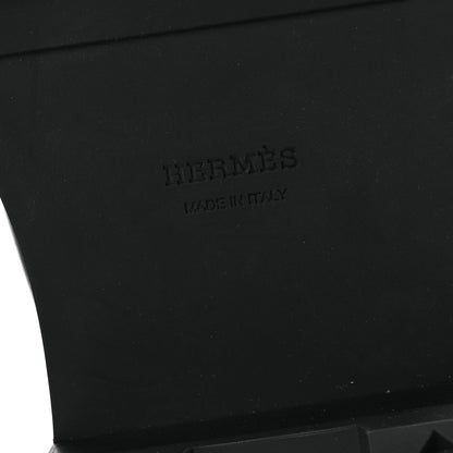 Hermes Glossed Calfskin Funk Ankle Boots 41 Black 8 of 13