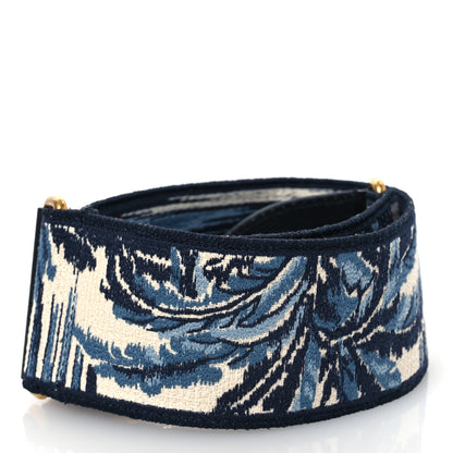 Christian Dior Canvas Embroidered Palm Tree Shoulder Strap Blue Multicolor 2 of 4