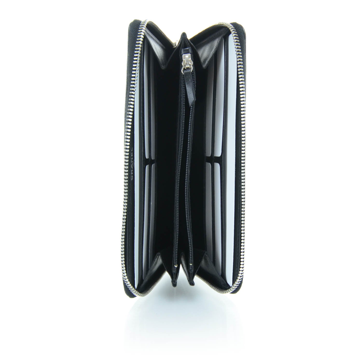 Chanel Caviar Zip Around Wallet Black 3 of 8